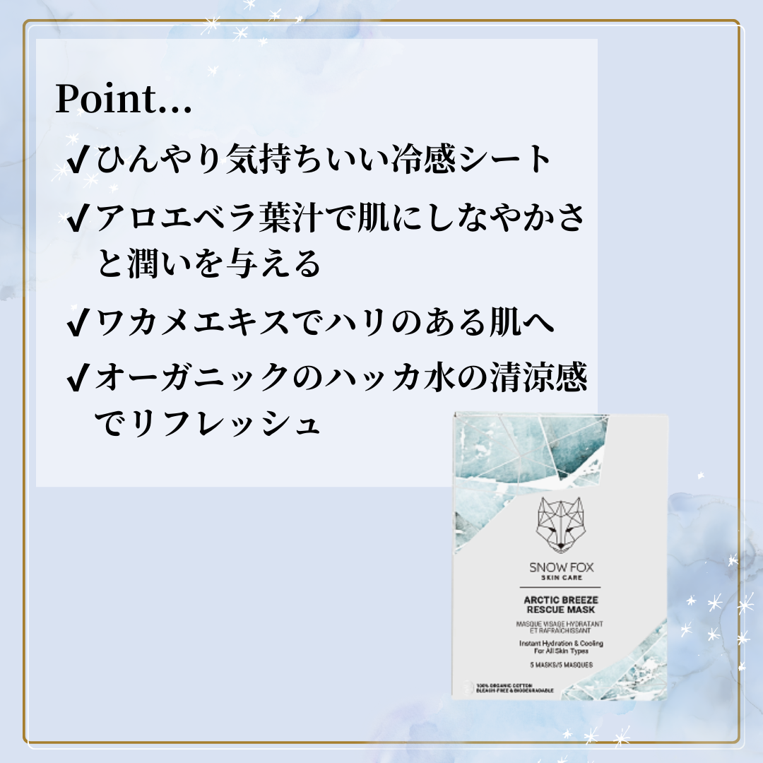 SNOW FOX SKINCARE(スノー フォックス スキンケア)  アークティック ブリーズ レスキュー マスク (1枚入り)